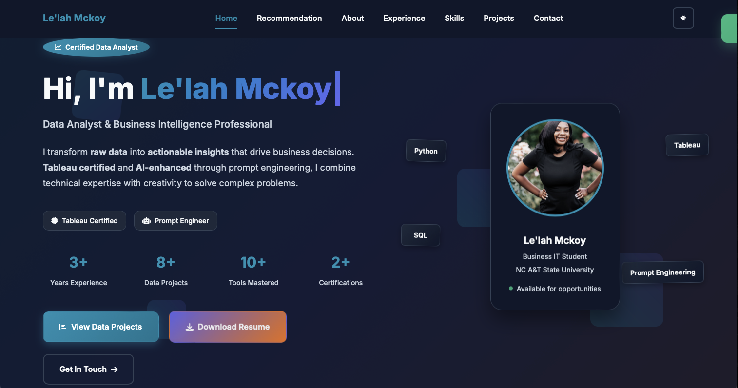 Student Portfolio Preview